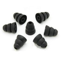 6 Pairs Three Layer, Silicone Earbuds Eartips, Earplug Ear Pad Replacement for In-Ear Earphone Headphone 3 Sizes (S M L)