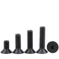 50Pcs M3 Carbon Steel Hexagon Hex Socket Head Screw Countersunk Wood Screw Hardware Fastener Self-tapping Allen Bolt Screw Nails Screws  Fasteners