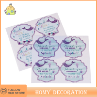 Shao 40pcs Mermaid Seal สติ๊กเกอร์ขอบคุณ Sea Shell labels DIY อบป้ายของขวัญ