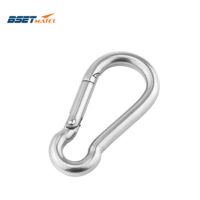 [COD] Cross-border spot 5mm304 stainless steel spring buckle carabiner insurance key gourd dog chain