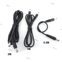 12V DC Male To Male plug Power supply Connector Extension cable Plug 5.5 x 2.1mm CCTV camera Adapter Cords 0.5m/1M/2M W6TH