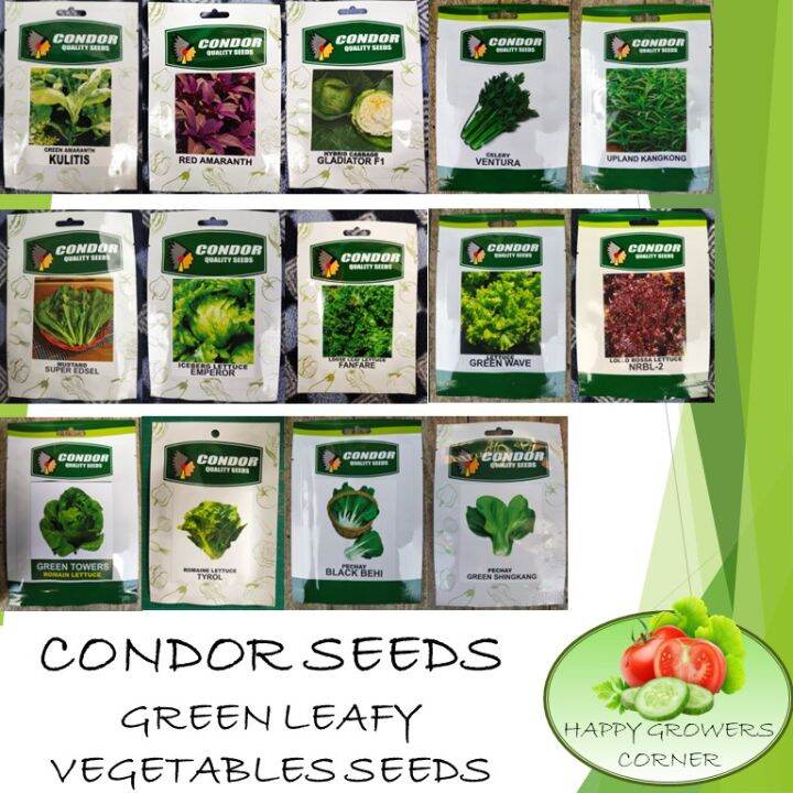 CONDOR LEAFY VEGETABLE SEEDS (Amaranth, Cabbage, Celery, Kangkong