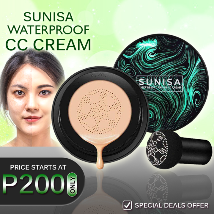 SUNISA Foundation Mushroom Head Air Cushion Waterproof BB Cream Frost ...