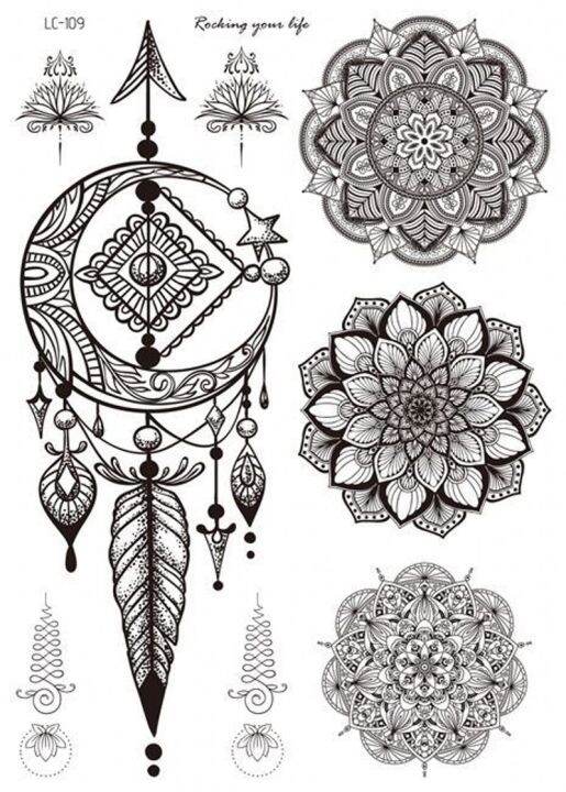 waterproof-black-temporary-tattoo-stickers-arm-chest-water-transfer-fake-tattoos-mandala-lion-feather-women-men-body-art-tatoo