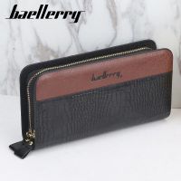 Baellerry กระเป๋าเงินของผู้ชาย,กระเป๋าถือโทรศัพท์กระเป๋าใส่เงินกระเป๋าคลัทช์หนังกระเป๋าเก็บบัตรสองกระเป๋าเงินแบบมีซิปปิด