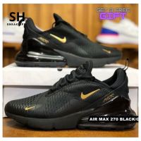 RT 2023 HOT 【Original】 ΝΙΚΕ Ar* Maxx- 270 Breathable Fashion Running Shoes Comfortable Sports Shoes Black Golden 36-45