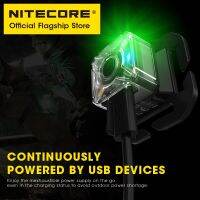 NITECORE แหล่งสัญญาณไฟอเนกประสงค์ NU06 LE ไฟฉายคาดศีรษะเตือนยุทธวิธี LED USB-C ชาร์จได้สำหรับหมวกกันน็อคกระเป๋าเป้สะพายหลังจักรยานรถยนต์กลางแจ้งโดยเฉพาะ