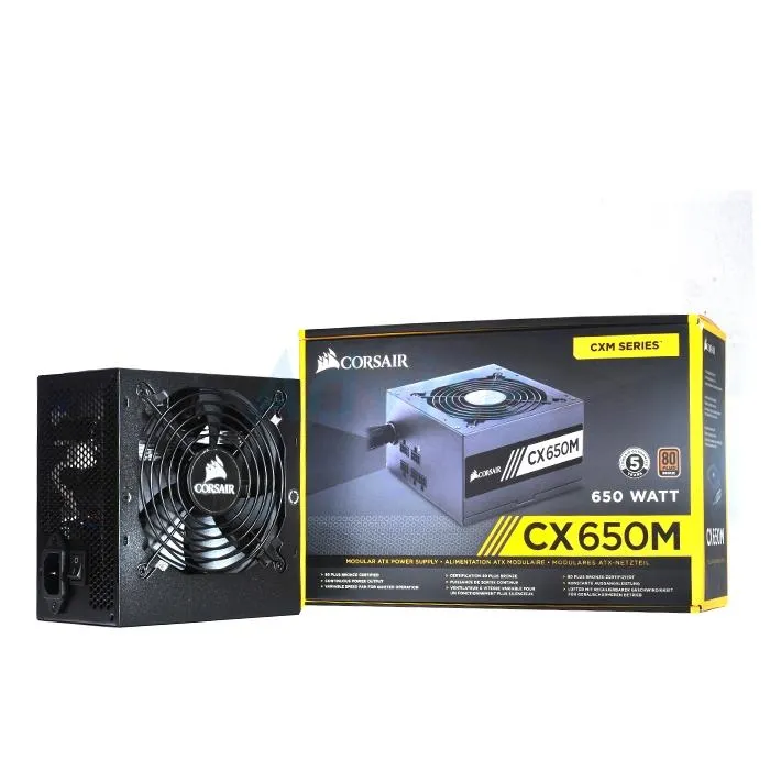 Corsair พาวเวอร์ซัพพลาย PSU (80+ Bronze) CX650m (650w.) | Lazada.co.th