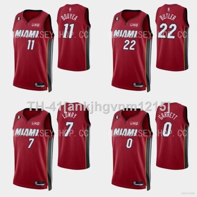 ﹍♨ Cute 22-23 NBA Jersey Miami Heat Butler Carrett Lowry Bouyea Red Basketball Sports Vest Unisex Plus Size