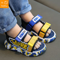 2023 New Boys Sandals Summer Large, Medium and Small Kids Korean Style Casual Non-Slip Soft Bottom Student Boys Beach Sandals