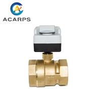 2 Brass Motorized Ball Valve 3-Wire 2-Way Control Electric Ball Valve with Manual switch