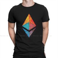 Crypto Men Tshirt Ethereum Ether Eth Blockchain Cryptocurrency Crewneck Short Sleeve T Shirt Funny High Quality【Size 4XL-5XL-6XL】