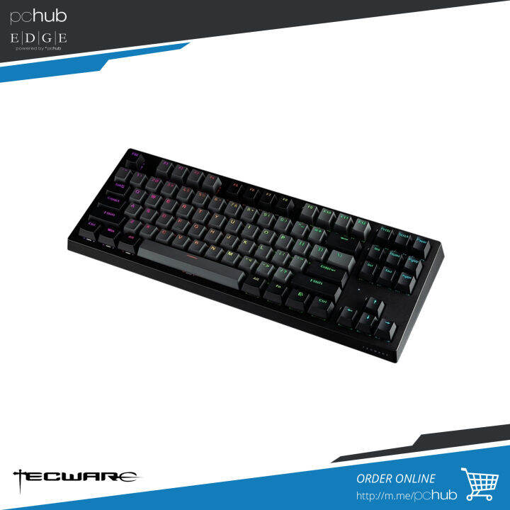 Tecware Phantom Elite Tkl Rgb Black Mkb Mech Keyboard Wraith Pink