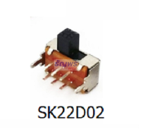 Slide switch สวิทช์ เลื่อน Toggle switch 6 ขา ขนาด 6x10.4mm #สวิทช์เลื่อน(6ขา,SK22D02) (1 ตัว)