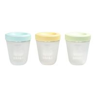 BEABA ชุดกระปุกเก็บถนอมอาหารซิลิโคน 3 ชิ้น Set of 3 x 200 ml Portions Silicone - Spring