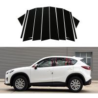 สำหรับ CX-5 Mazda CX5 2011 2012 2013 2014 2015 2016 10ชิ้นพอดีกับเปียโนมันวาวสีดำคอลัมน์หน้าต่างประตูรถ B C เสาชุดแผ่นครอบเสา