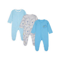 ชุดสลีพสูท Mothercare little monkey sleepsuits - 3 pack YA022