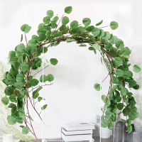 Artificial Plants Eucalyptus Leaf Vine Fake Leaves Wedding Decorative Flowers Wall Hangings Bath Home Decoration Accessories Room ！