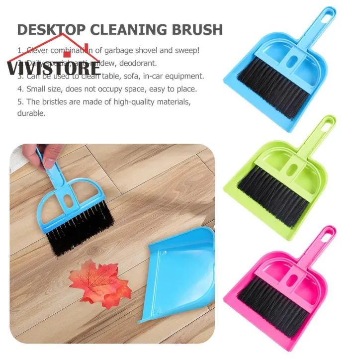 Mini Desktop Plastic Sweep Cleaning Brush Keyboard Brush Small Broom Dustpan Set Lazada Ph