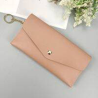 Soild Color Womens Wallets Multi-card Slot Fashion Mobile Phone Case Handheld Money Clips Ring Chain Versatile ID/card Holder