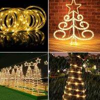 {Best-selling party decoration} ตกแต่งคริสต์มาส2021กลางแจ้งถนนพวงมาลัยฤดูหนาวพู่ห้อยหลอดไฟ Led เชือก Romote แสงสตริงนางฟ้าไฟไฟสวน