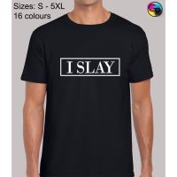 Summer hot-selling fashion and handsome men t shirt I Slay Cool Novelty Regular Fit Top T Tee Gift Ideas for Men AE9C  7IRT