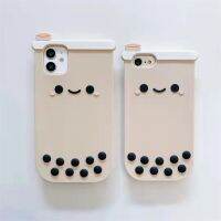 [Hot K] ถ้วยชานมเคสซิลิโคนสำหรับ IPhone 13 14 Pro Max 12 11 13Mini XR X7 8 Plus SE 2020 I กรอบกันกระแทกแบบกด