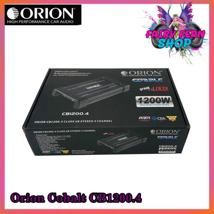 orion-cobalt-cb1200-4-แอมป์ขยายเสียง-4-ch-class-ab-1200-วัตต์-ตอบสนองความถี่-10000-36000เฮิร์ต-เพาเวอร์แอมป์รถยนต์สัญชาติอเมริกัน-ของแท้-พาวเวอร์แอมป์รถยนต์