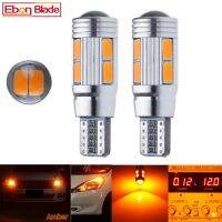 (Premium car)2/4ชิ้น T10 W5W 194 168รถยนต์ไฟ LED 5630 10SMD Canbus ข้อผิดพลาดฟรีอัตโนมัติภายในด้านข้างเปิดหลอดไฟโคมไฟสีเหลืองอำพันสีเหลือง Oragne 12โวลต์ DC