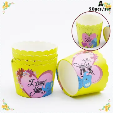 50pcs Aluminum Foil Cupcake Cups Disposable Muffin Liners Baking Cups  Aluminum Cupcake Tip Pan Rame