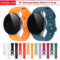 หัวเข็มขัดผีเสื้อ 20mm สายซิลิโคนสำหรับ Samsung Galaxy Watch 5 สายรัดข้อมือแบบนิ่ม Full Fit สายสำรองสำหรับ Samsung Galaxy Watch 4 Classic