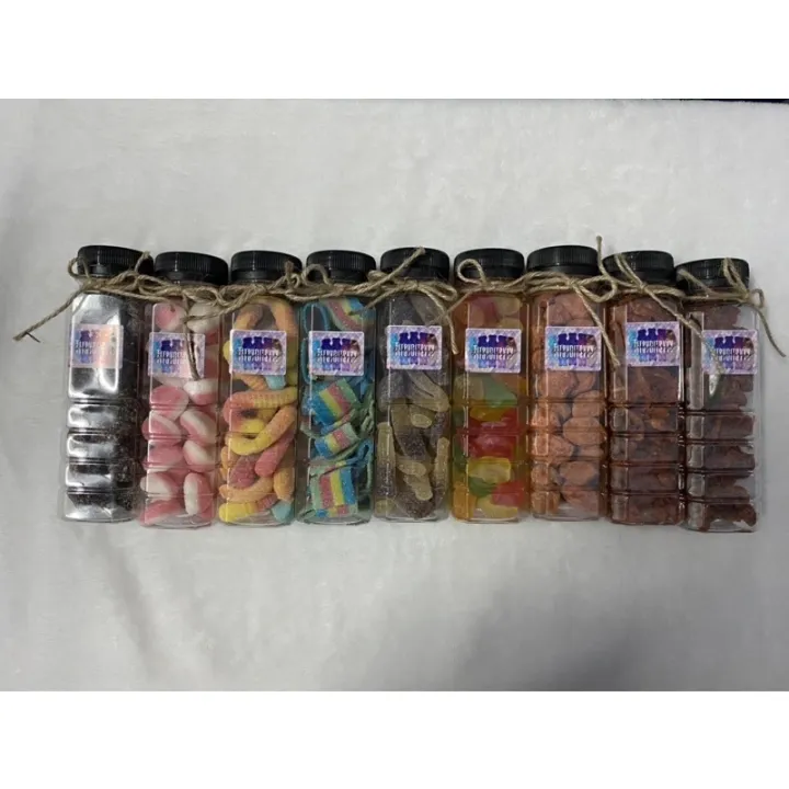 Gummies in a jar Gummy bear gummy worm gummy cola potchi sour belt