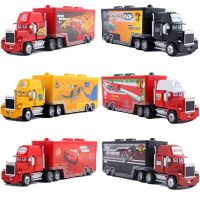 ของเล่น3ชิ้นสำหรับของขวัญวันเกิดสำหรับเด็กรถ Pixar 2ชิ้น Lightning Mcqueen Jackson Mack Letruck 1:55รถยนต์โลหะหล่อแข็ง