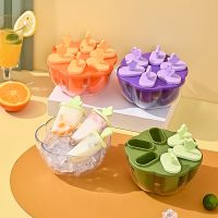 6 Ice Lolly Mould Food Grade PP Popsicle Mold with Holder Frozen Tray Reusable Ice Pop Maker Children Homemade Ice Cream Mould