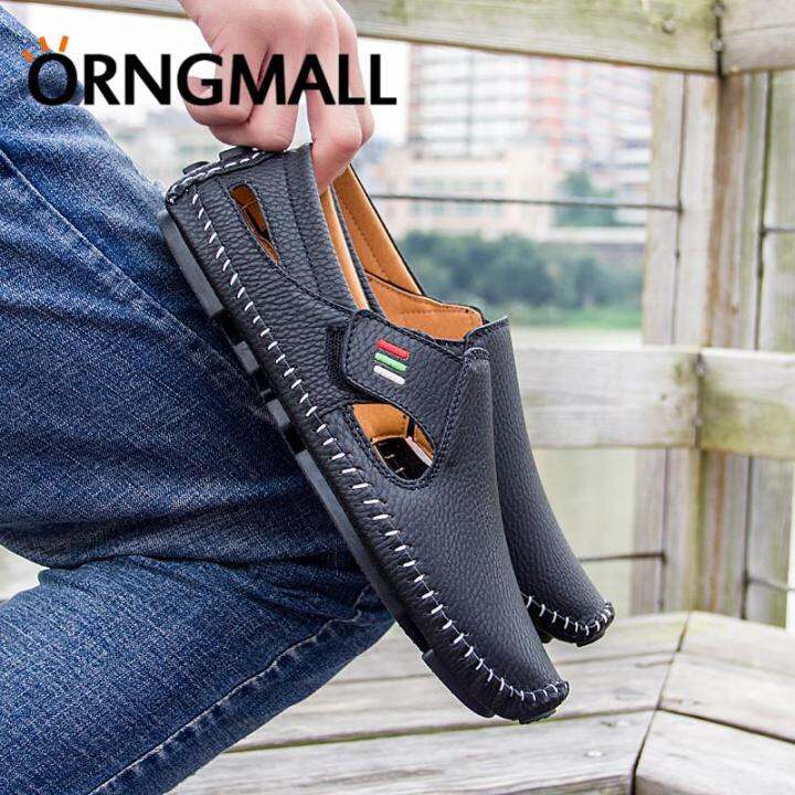 orngmall-รองเท้าโลฟเฟอร์บนแฟลตลื่นสำหรับผู้ชาย-รองเท้าลำลองรองเท้าโลฟเฟอร์ลำลองรองเท้าทางการรองเท้าสำหรับใส่ในฤดูร้อนรองเท้าขนาดใหญ่รองเท้าหนังส้นเตี้ยสำหรับนักธุรกิจขนาด37-47