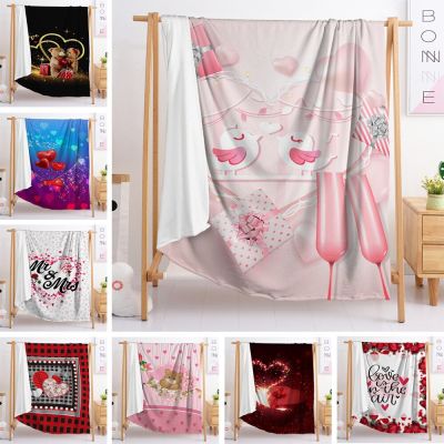 （in stock）Valentines Day birthday blanket, love blanket, printed blanket, Flannel soft plush sofa blanket（Can send pictures for customization）