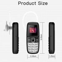 BM200 0.66 Super Mini Phone MT6261D GSM Quad Band Pocket Cellphones with Button Keypad Dual SIM Dual Standby for Elderly Adult