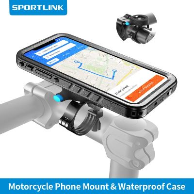 SPORTLINK Motorcycle Bicycle Phone Holder Aluminum Bike Moto Mount for iPhone 15 14 13 12 11 Pro Max XS 7 8 Plus SE 2nd 3rd 2022