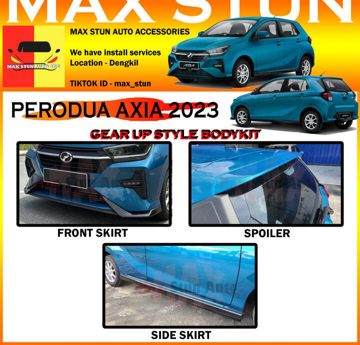 PERODUA AXIA 2023 GEAR UP FULLSET BODYKIT GU SKIRT LIP NEW AXIA BODY ...