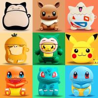 【CW】 Soft Silicone Cute 3D Pikachu Airpods 1/2 Case Anime Pokemon Earphone Protected Cover Cases For Airpod 1/2