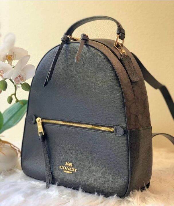 Original Coach Jordyn Backpack With Signature Canvas And Crossgrain