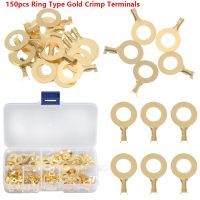 【YF】❀ↂ☾  150PCS M4 M5 Lugs Eyes Crimp Terminals Cable Lug Wire Non-insulated Assortment