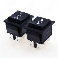 1PCS KCD4 Black Rocker Switch Power Switch ON-OFF-ON 3 Position 6 Pins The arrow is reset 16A 250VAC/ 20A 125VAC