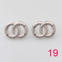 2021 Earrings New Simple C-shaped Round Temperament Pearl Rhinestone Earrings For Women Crystal Pendant Earrings Jewelry Gift