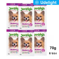 Jerhigh Blueberry Stick Dog Treat  Snack 70g (x6) เจอร์ไฮ สติ๊ก รสบลูเบอร์รี่ ขนมสำหรับสุนัข 70 กรัม (6 ซอง)