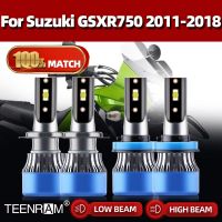 2ชิ้นหลอดไฟมอเตอร์ไซค์ LED 12V 20000LM Moto ไฟ6000K สำหรับ Suzuki GSXR750 2011 2012 2013 2014 2015 2016 2017 2018