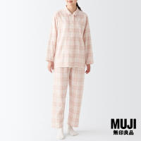 มูจิ ชุดนอนผู้หญิงไร้ตะเข็บข้าง ผ้ากอซทอสองชั้น - MUJI Side Seamless Double Gauze Pajamas