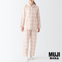 มูจิ ชุดนอนผู้หญิงไร้ตะเข็บข้าง ผ้ากอซทอสองชั้น - MUJI Side Seamless Double Gauze Pajamas 818