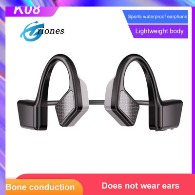 K08ชุดหูฟังบลูทูธ5.0หูฟังได้ยินผ่านกระดูก True Wireless สเตอริโอหูฟังออกกำลังกันน้ำ