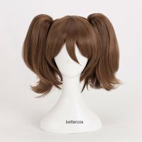 The Seven Deadly Sins Diane Cosplay Wigs Brown Double Removable Clip Ponytails Heat Resistant Synthetic Hair Wig + Wig Cap